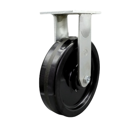 Service Caster 12'' Extra Heavy Duty Phenolic Wheel Rigid Top Plate Caster CRAN-SCC-KP92R1230-PHR